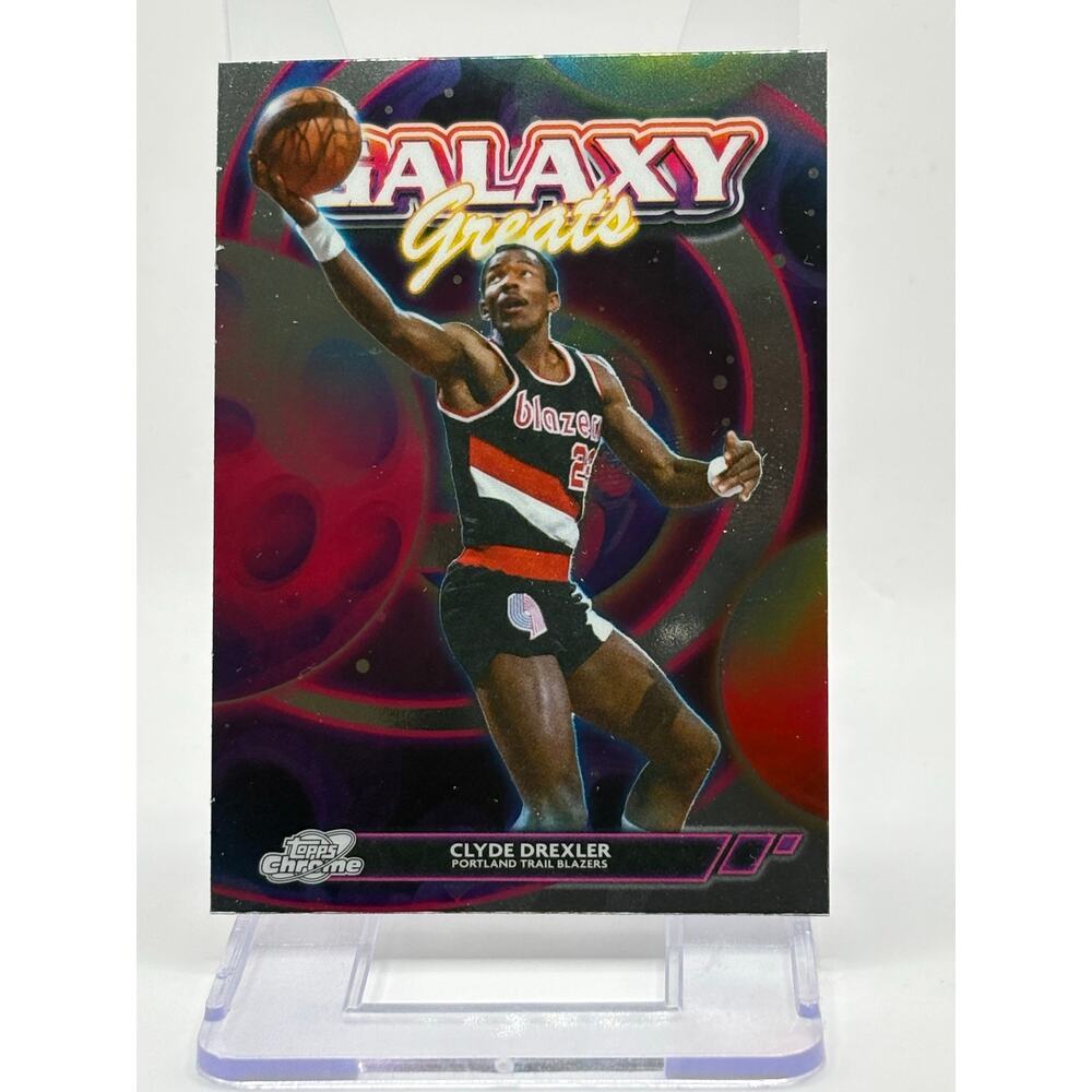 2025-26 Topps Cosmic Chrome Clyde Drexler Galaxy Greats Portland Trail Blazers